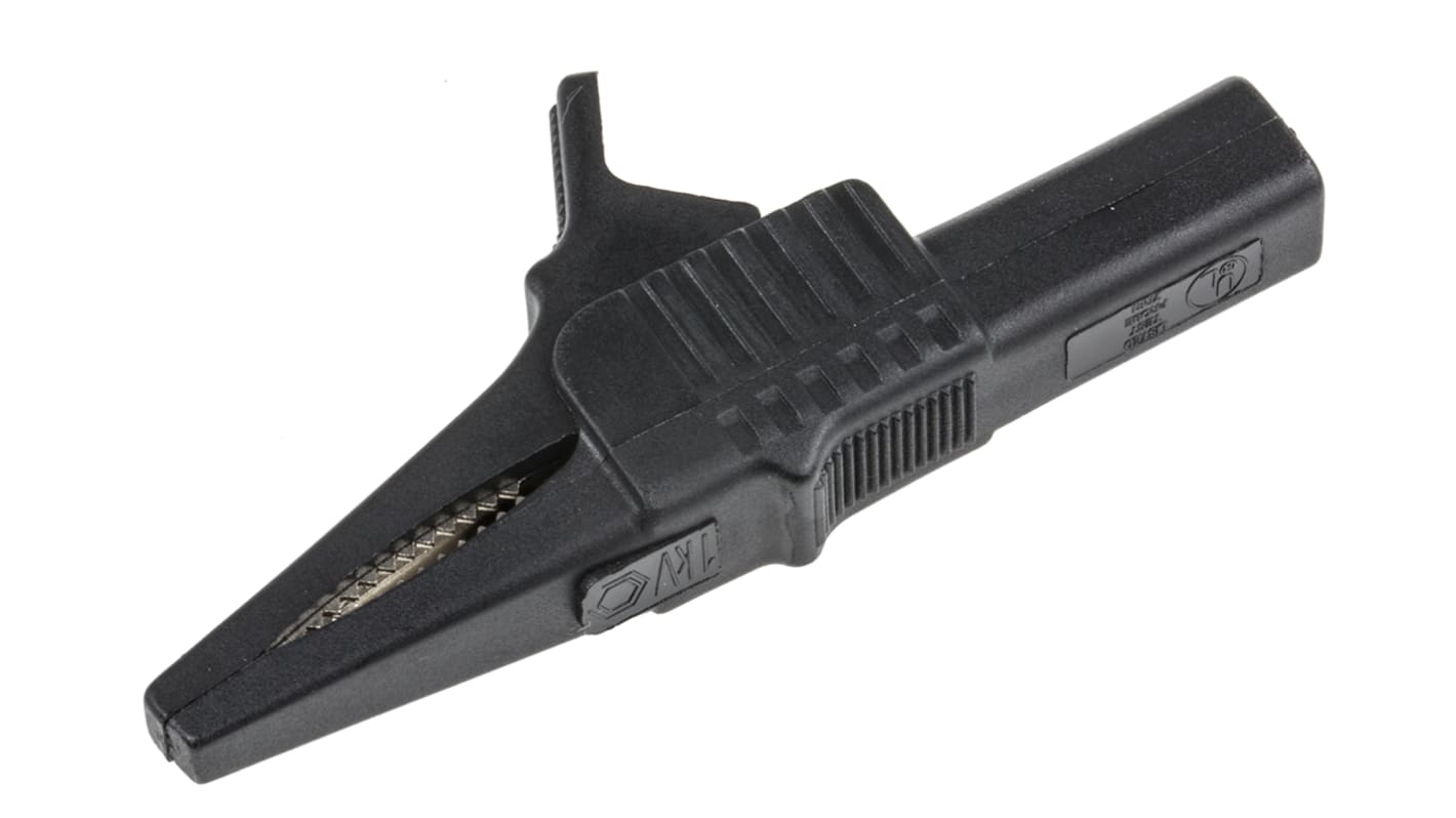 Pince crocodile Mueller Electric, 30A, noire