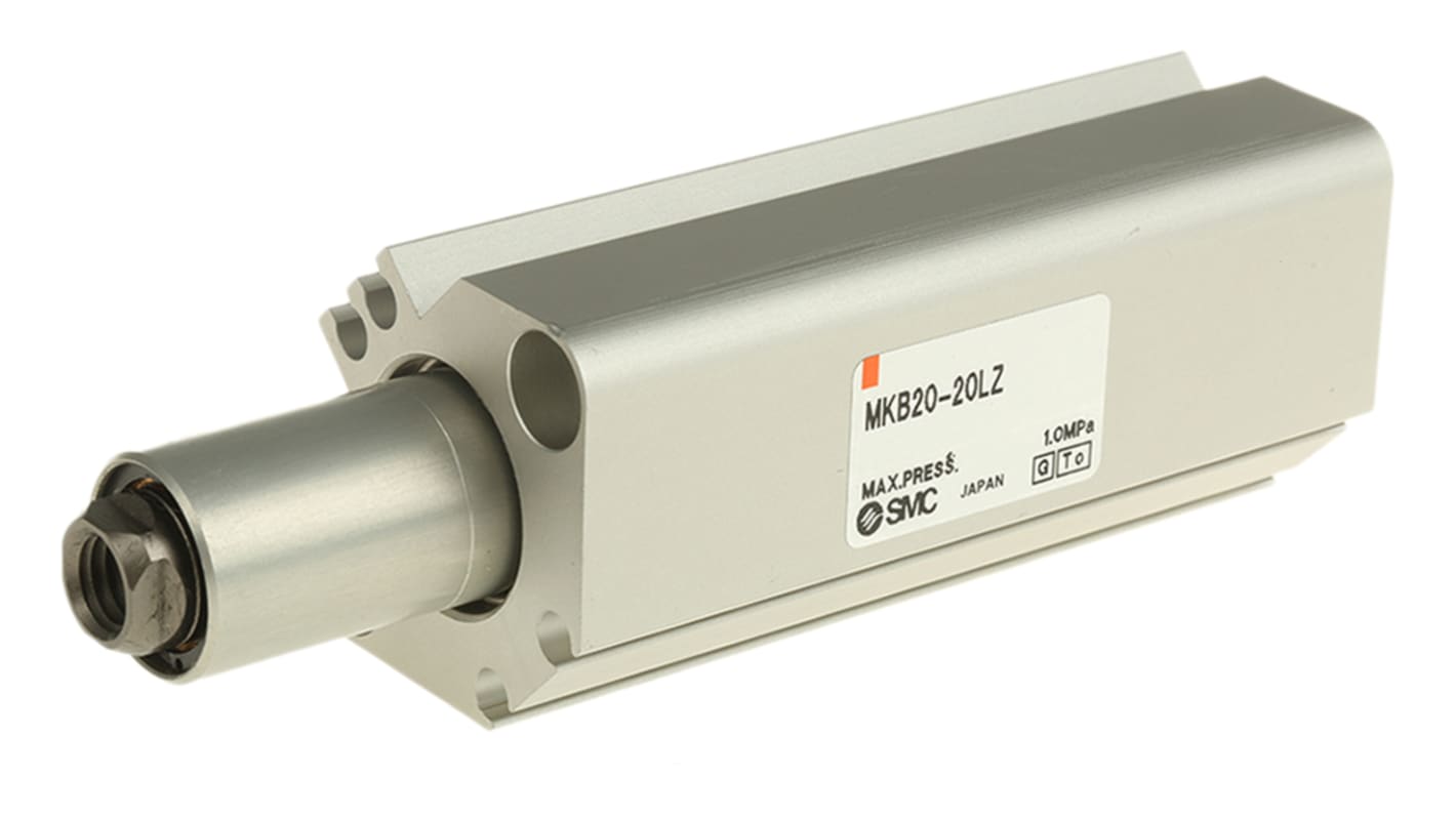 Actuador de fijación SMC MKB20-20LZ, Calibre 20mm, recorrido Actuador de fijación SMC MKB20-20LZ, Calibre 20mm, recorrido