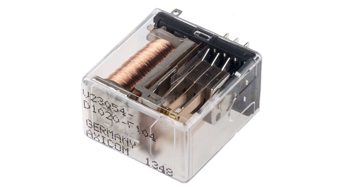 TE Connectivity PCB Mount Power Relay, 24V dc Coil, 5A Switching Current, DPDT