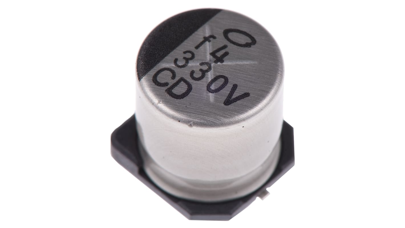 Condensatore Nichicon, serie CD, 330μF, 35V cc, ±20%, +105°C, SMD