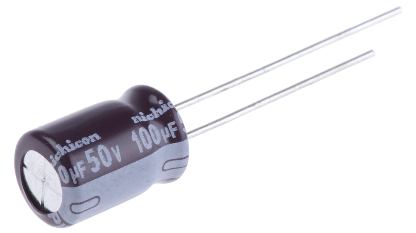 UPW1H101MPD | ニチコン 100μF,50V dc コンデンサ, ラジアル UPW1H101MPD | ニチコン 100μF,50V dc コンデンサ, ラジアル