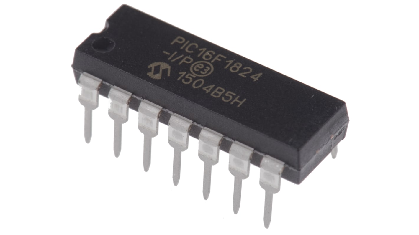 Microchip マイコン, PIC, 32MHz, 4 kB, フラッシュ, 14-Pin PDIP
