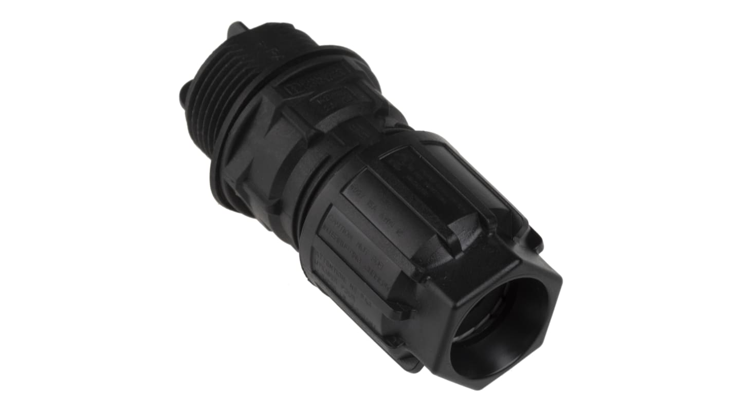 Phoenix Contact Connector, 4 Contacts, Panel Mount, Socket, Male, QPD W 3PE2.5 6-10 M25 FC BK Series