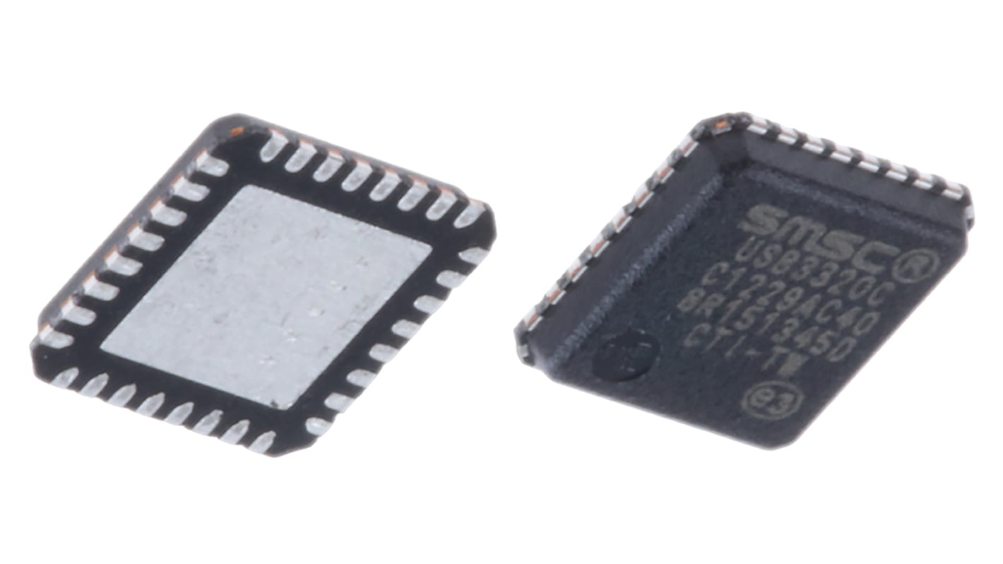 Microchip USB 收发器芯片 收发器 IC, 支持USB 2.0, 1个收发器, 32针, 480Mbps, 贴片安装, QFN, 5.15 x 5.15 x 0.9mm