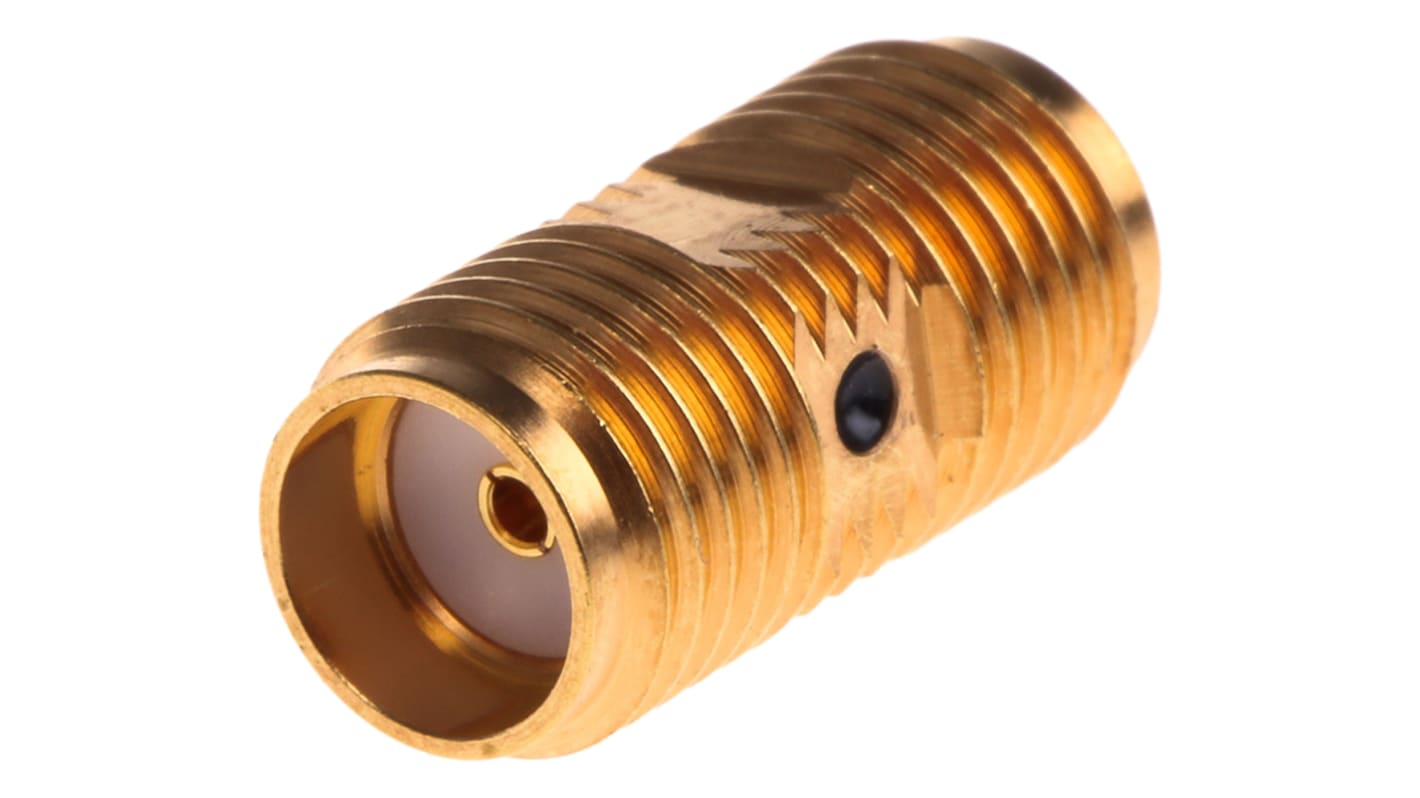 Adaptador de RF Huber+Suhner 31_SMA-50-0-1/111_NE 50Ω, Hembra Recta SMA a Hembra SMA, 18GHz Normal Oro sobre níquel
