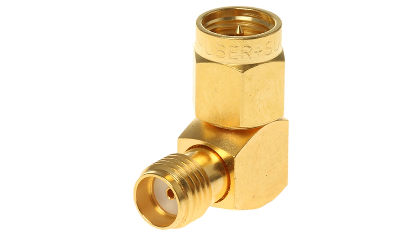 HF Adapter, SMA - SMA, 50Ω, Male - Weiblich, gewinkelt, 18GHz Normal