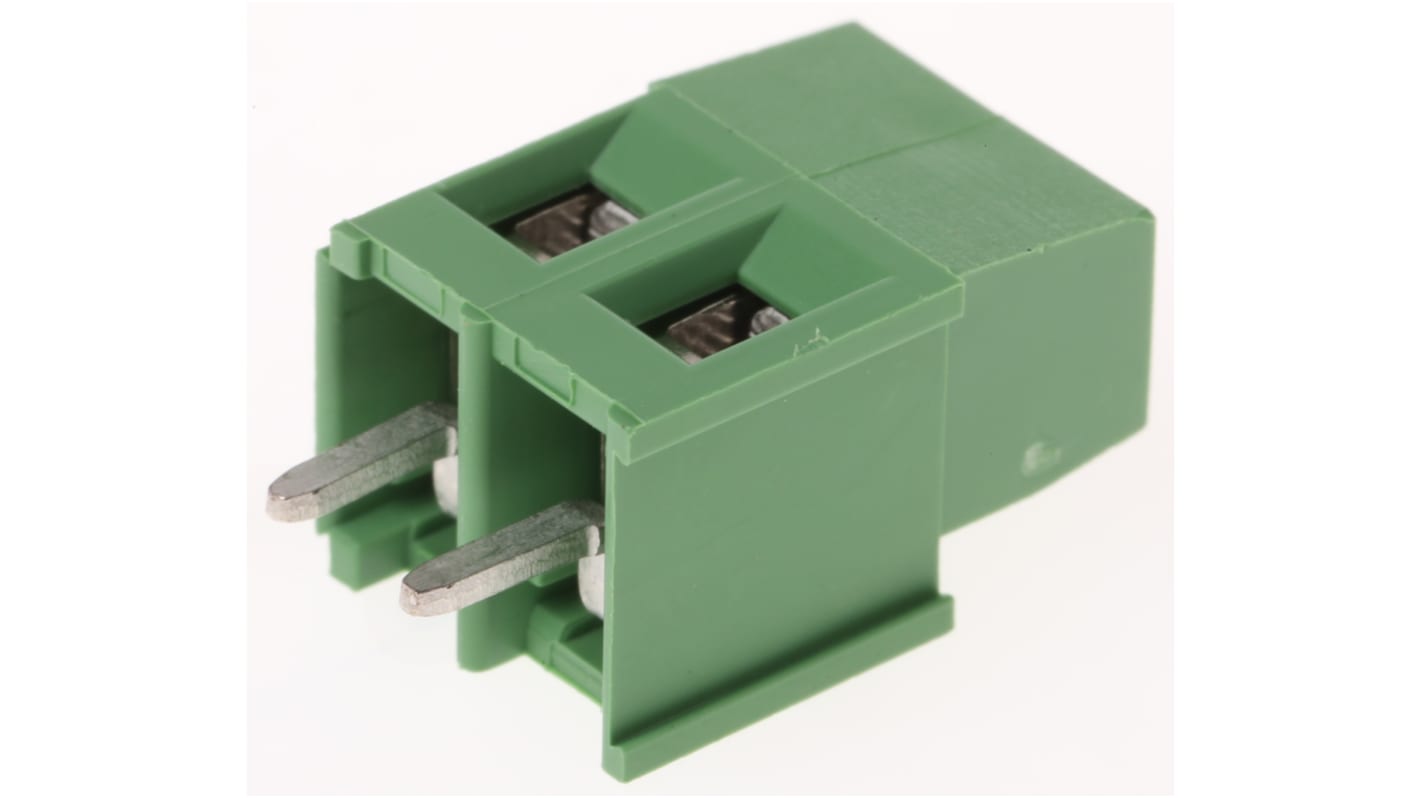 TE Connectivity Buchanan Series PCB Terminal Block, 2-Contact, 5mm Pitch, Through Hole Mount, 1-Row, Screw Termination