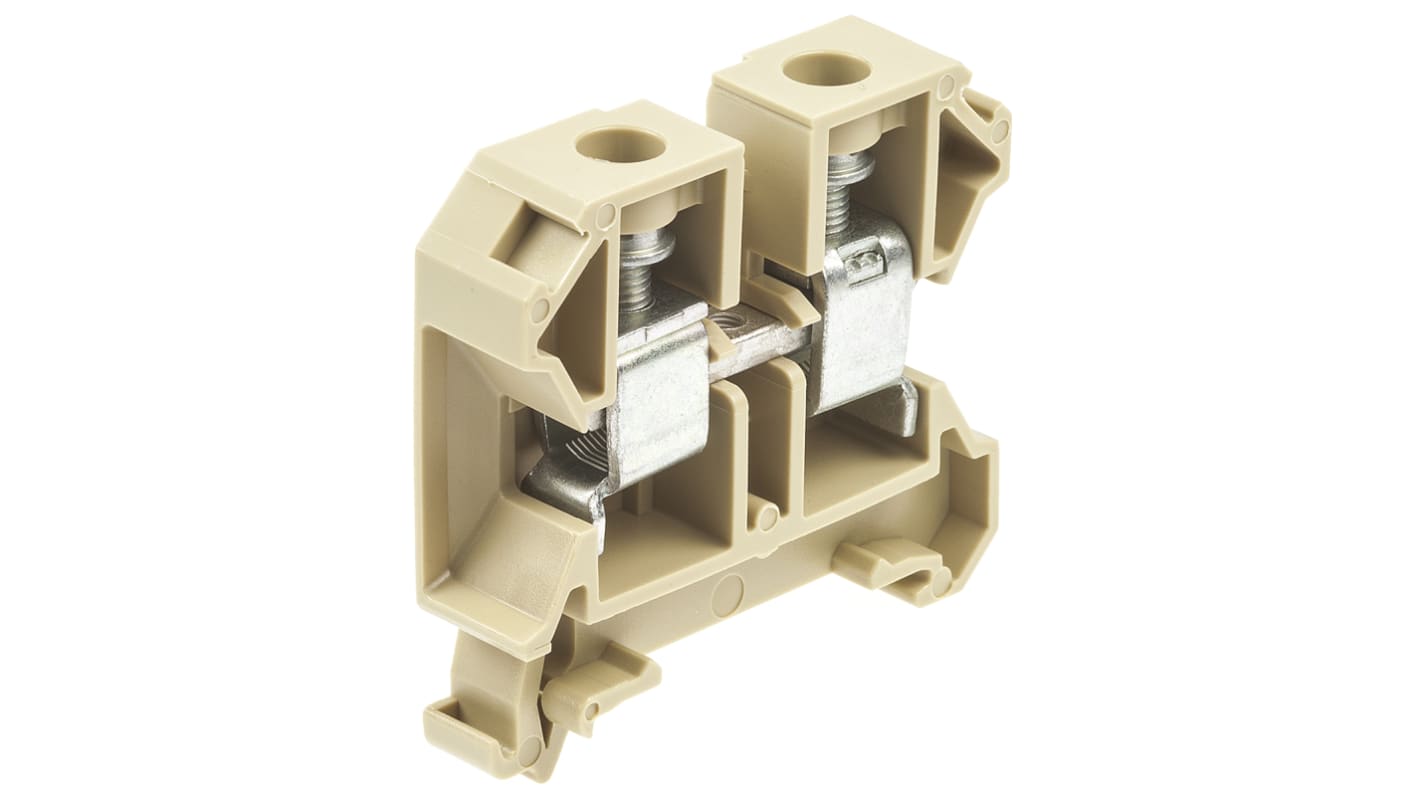 Bloc de jonction de traversée Weidmuller SAK, 16mm², A visser, Beige