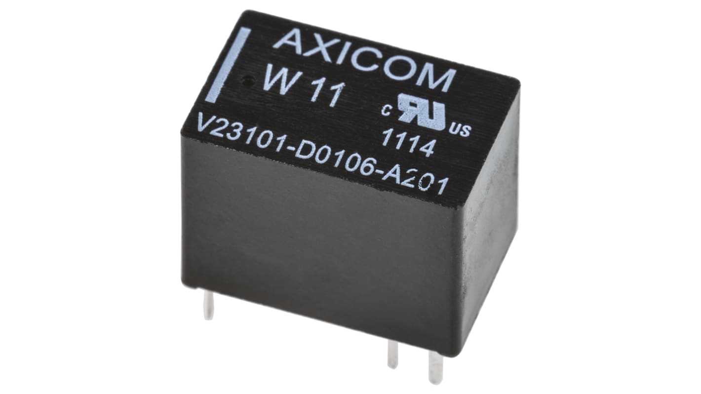TE Connectivity PCB Mount Signal Relay, 12V dc Coil, 1.25A Switching Current, SPST
