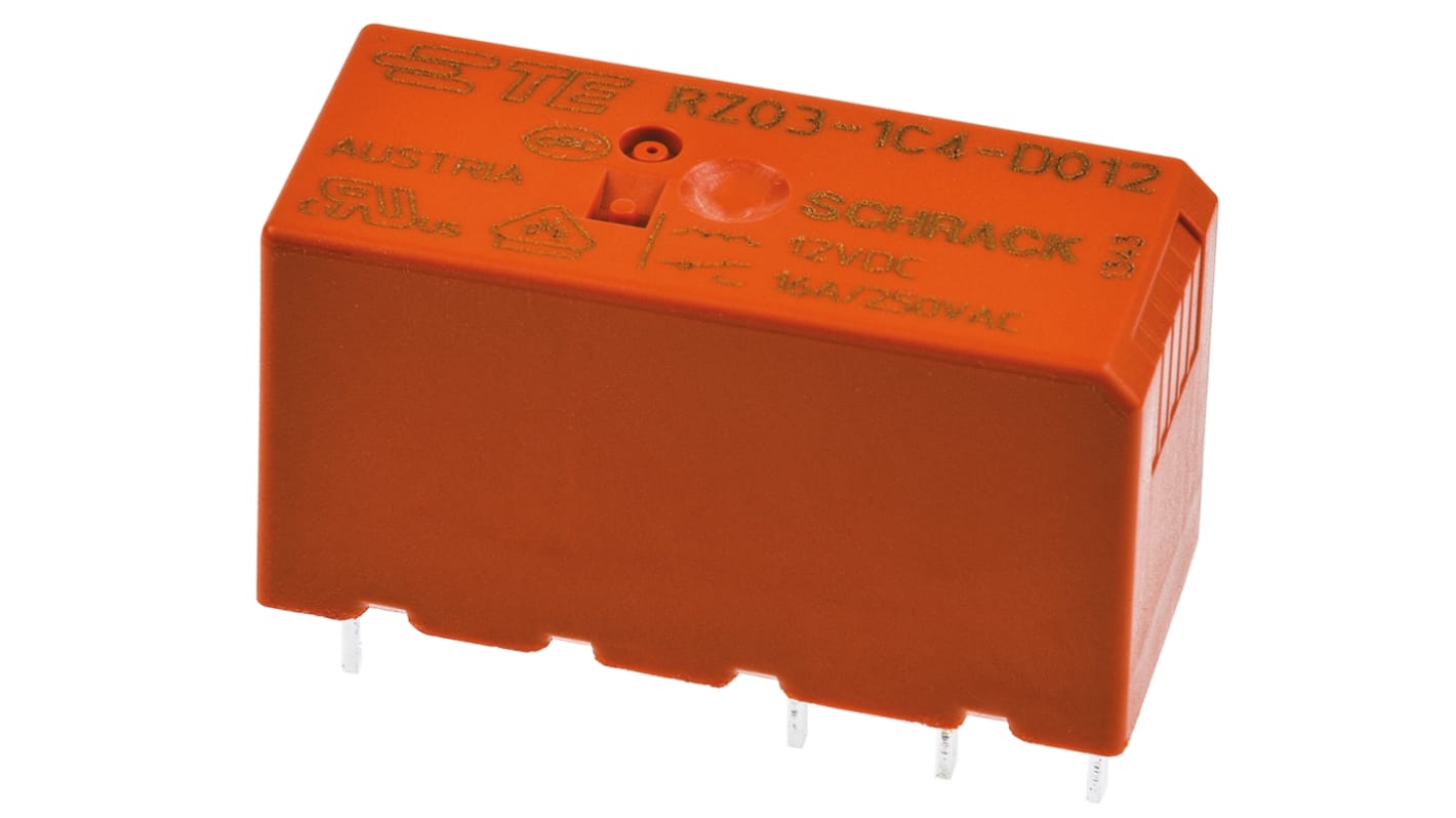 TE Connectivity リレー 12V dc, 1c接点 基板実装タイプ