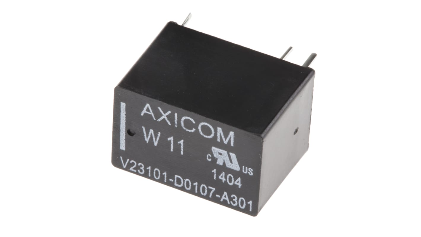 TE Connectivity 信号继电器, 24V 直流线圈, SPST, PCB安装, 3A切换, Axicom P1系列