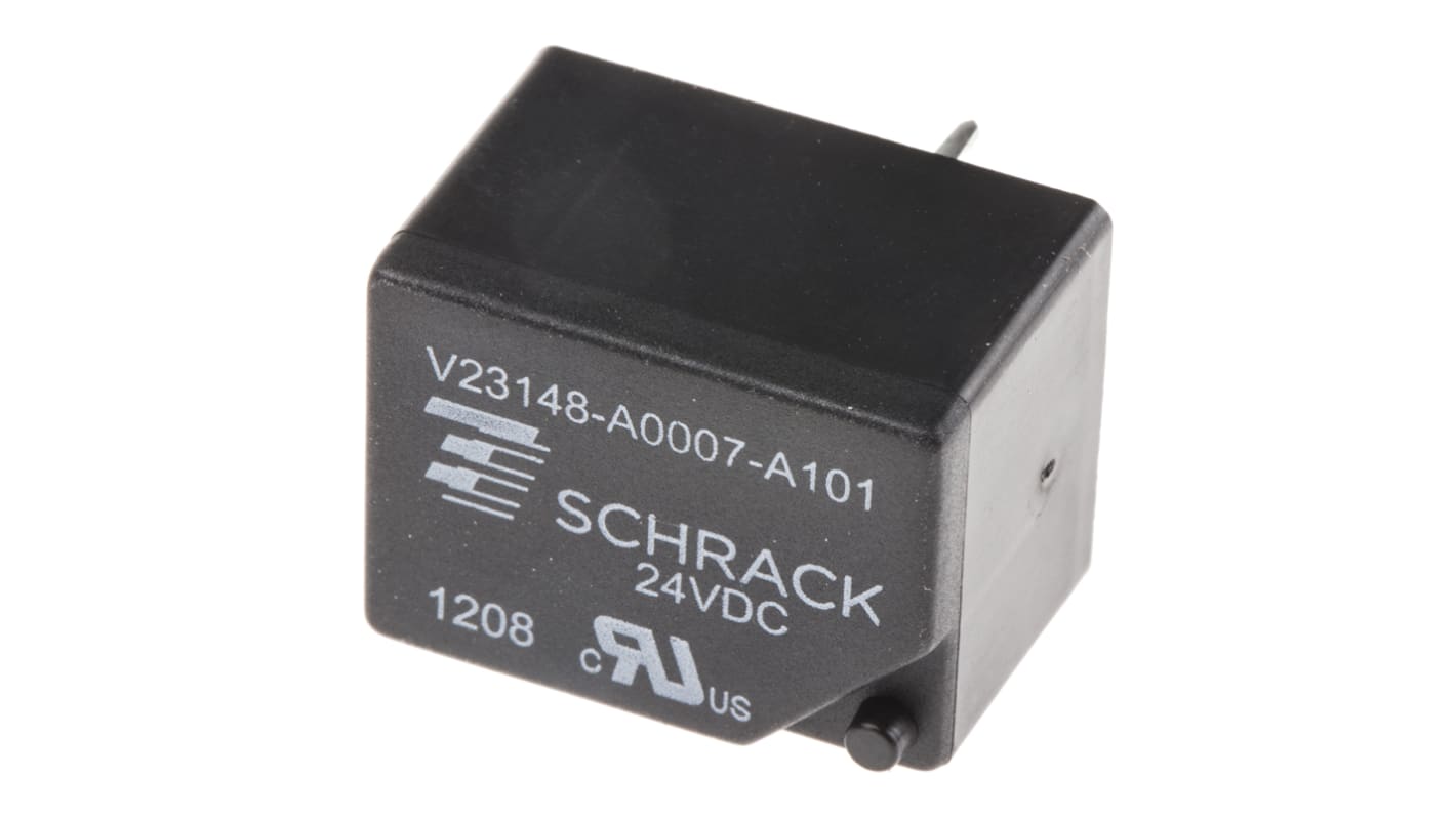 TE Connectivity PCB Mount Non-Latching Relay, 24V dc Coil, 7A Switching Current, SPDT