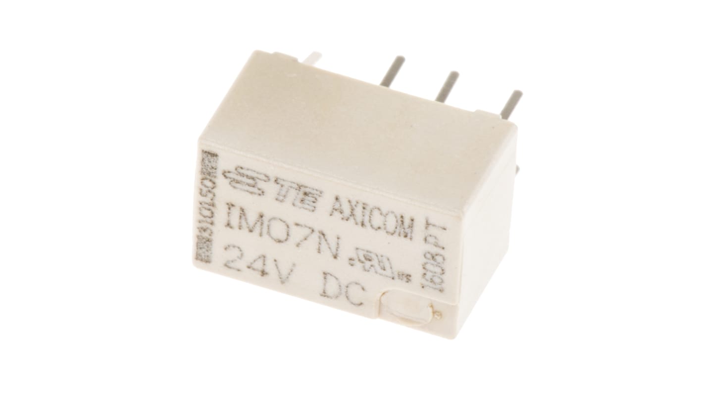 TE Connectivity PCB Mount Signal Relay, 24V dc Coil, 2A Switching Current, DPDT