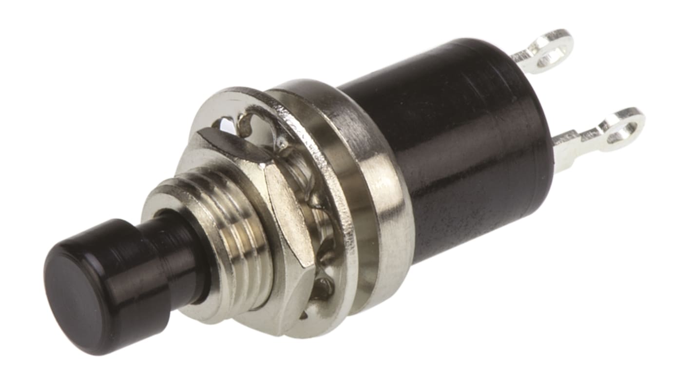 TE Connectivity Miniature Push Button Switch, Momentary, Panel Mount, 7.87mm Cutout, SPST, 125V ac