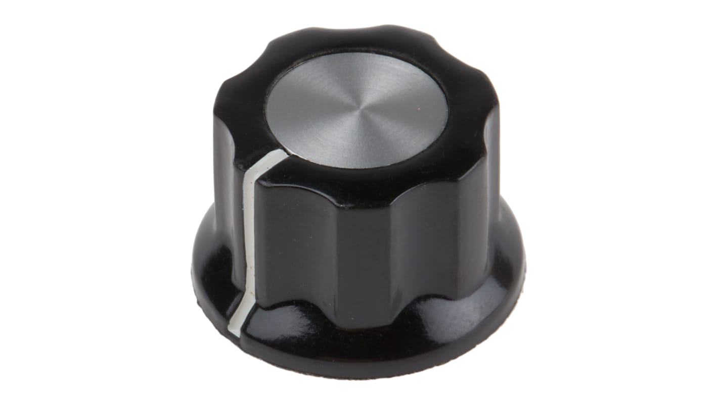 TE Connectivity Rotary Switch Knob for use with 6.35 mm Shafts