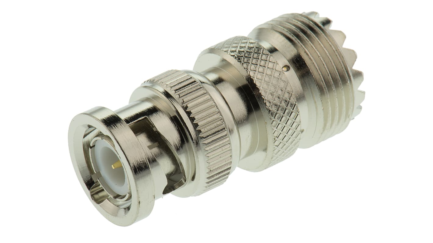 TE Connectivity Straight 50Ω RF Adapter BNC Plug to UHF Socket 500MHz