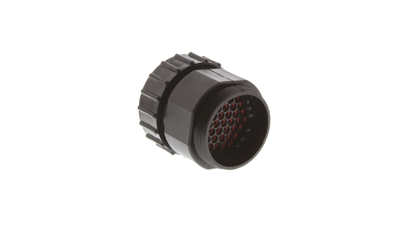 TE Connectivity 标准圆形连接器插头, 37芯, 电缆安装, 压接端接, 600.0 v, CPC Series 1系列