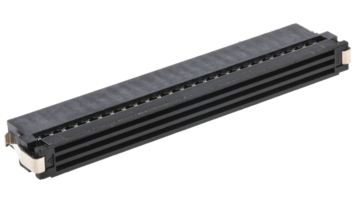 TE Connectivity IDC连接器, 母座, 100p, 1.27mm间距, 2排, 电缆安装, IDC端接, 直角, AMP-LATCH System 50系列