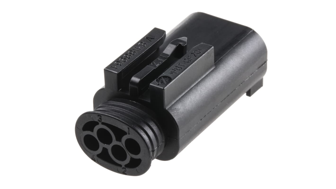 Automobilový konektor, počet kontaktů: 4 barva Černá, Samec, Kabelová montáž, řada: Micro Quadlock System, počet řad: 2