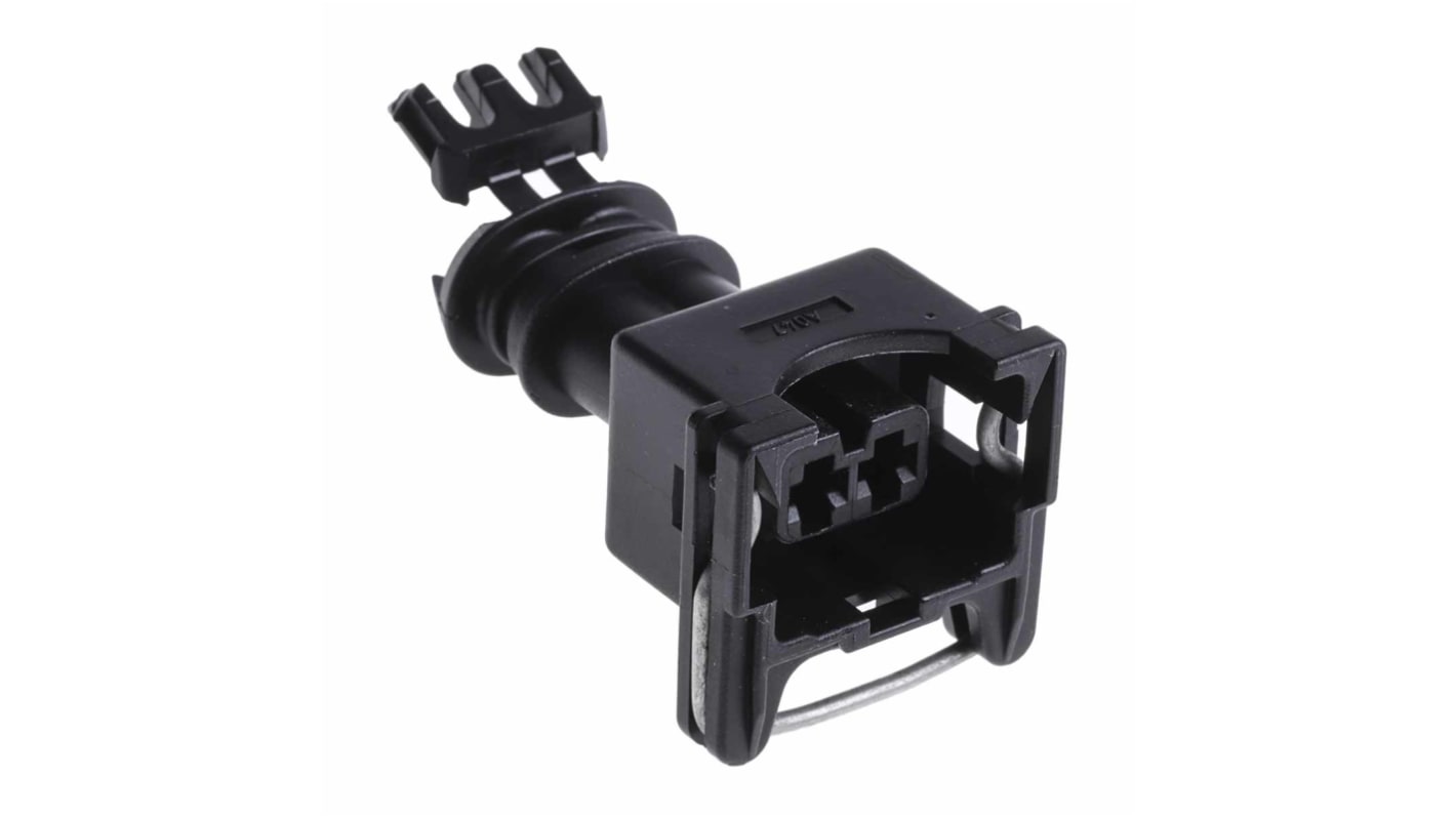 TE Connectivity, Junior Power Timer Automotive Connector Socket Black Free Hanging 2 Way, Crimp Termination 282189-1