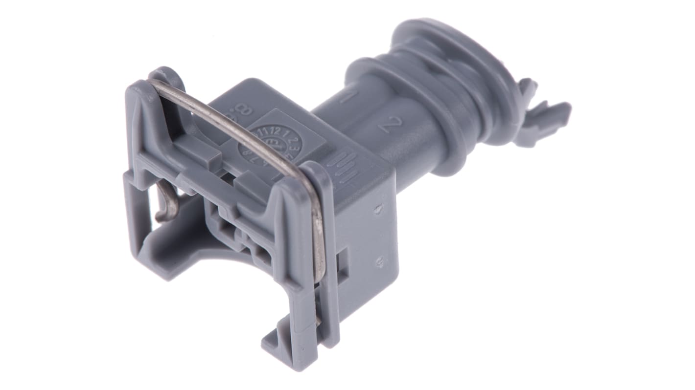 Automobilový konektor, počet kontaktů: 2 barva Šedá, Samice, Kabelová montáž, řada: Junior Power Timer, počet řad: 1