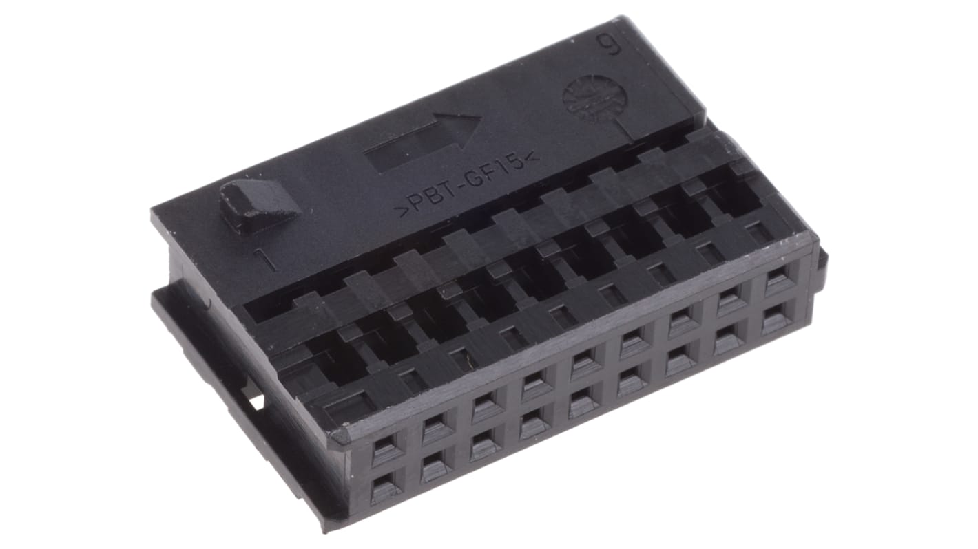 TE Connectivity, Micro Quadlok System Automotive Connector Socket Black Cable Mount 18 Way 1355348-1