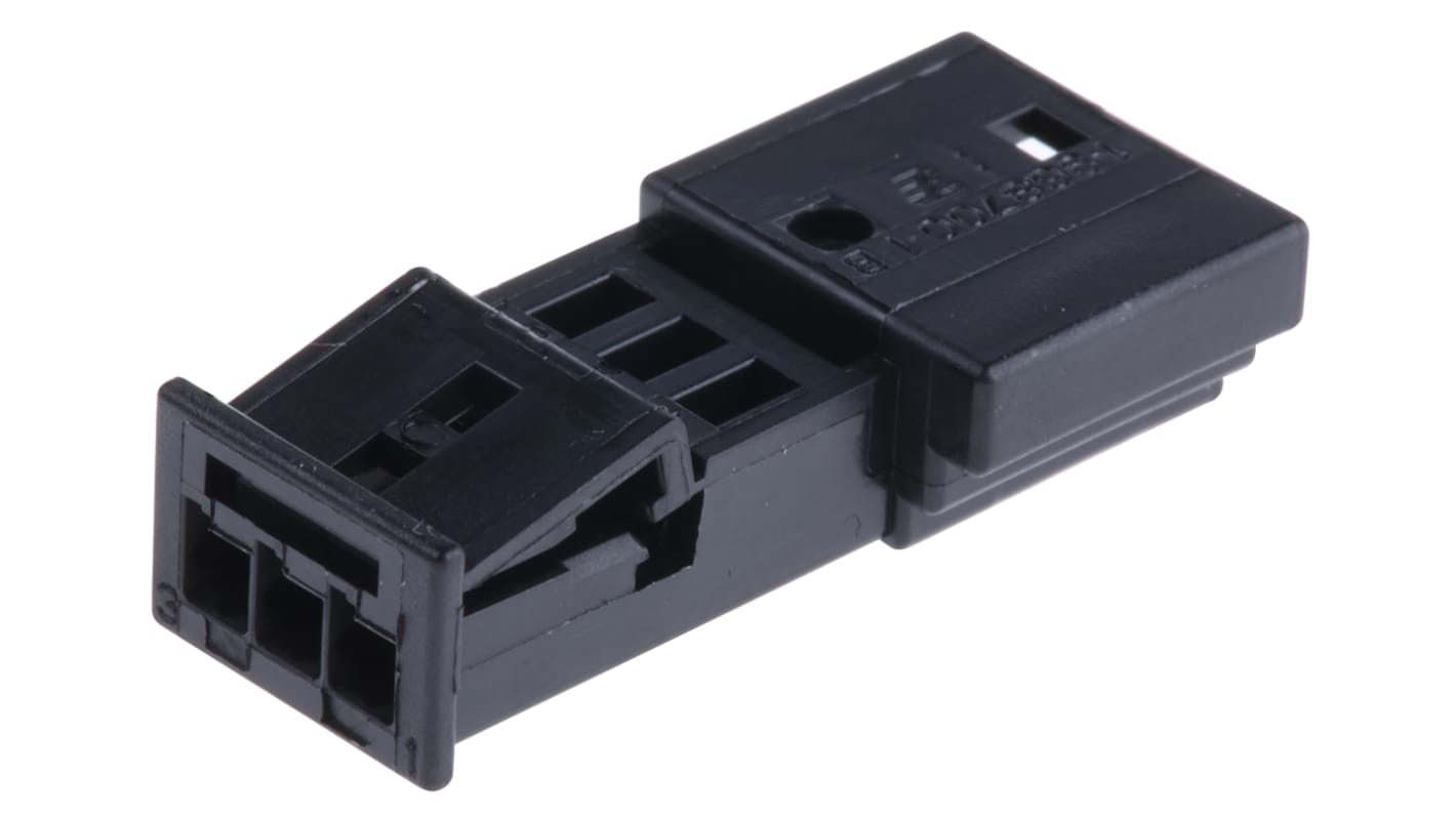 TE Connectivity, Micro Quadlok System Automotive Connector Plug Black 3 Way 1-968700-1