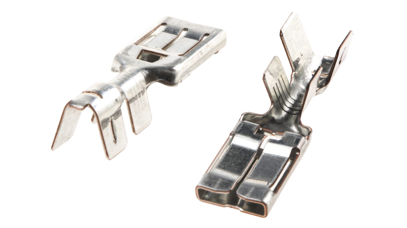 TE Connectivity PRONER .315 Uninsulated Female Spade Connector, Receptacle, 8 x 1mm Tab Size, 3mm² to 6mm²