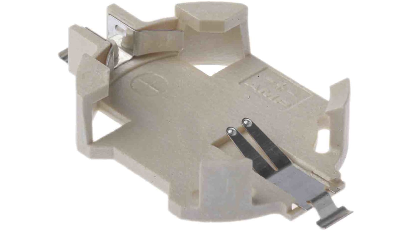 TE Connectivity CR2032 Battery Holder, Leaf Spring Contact