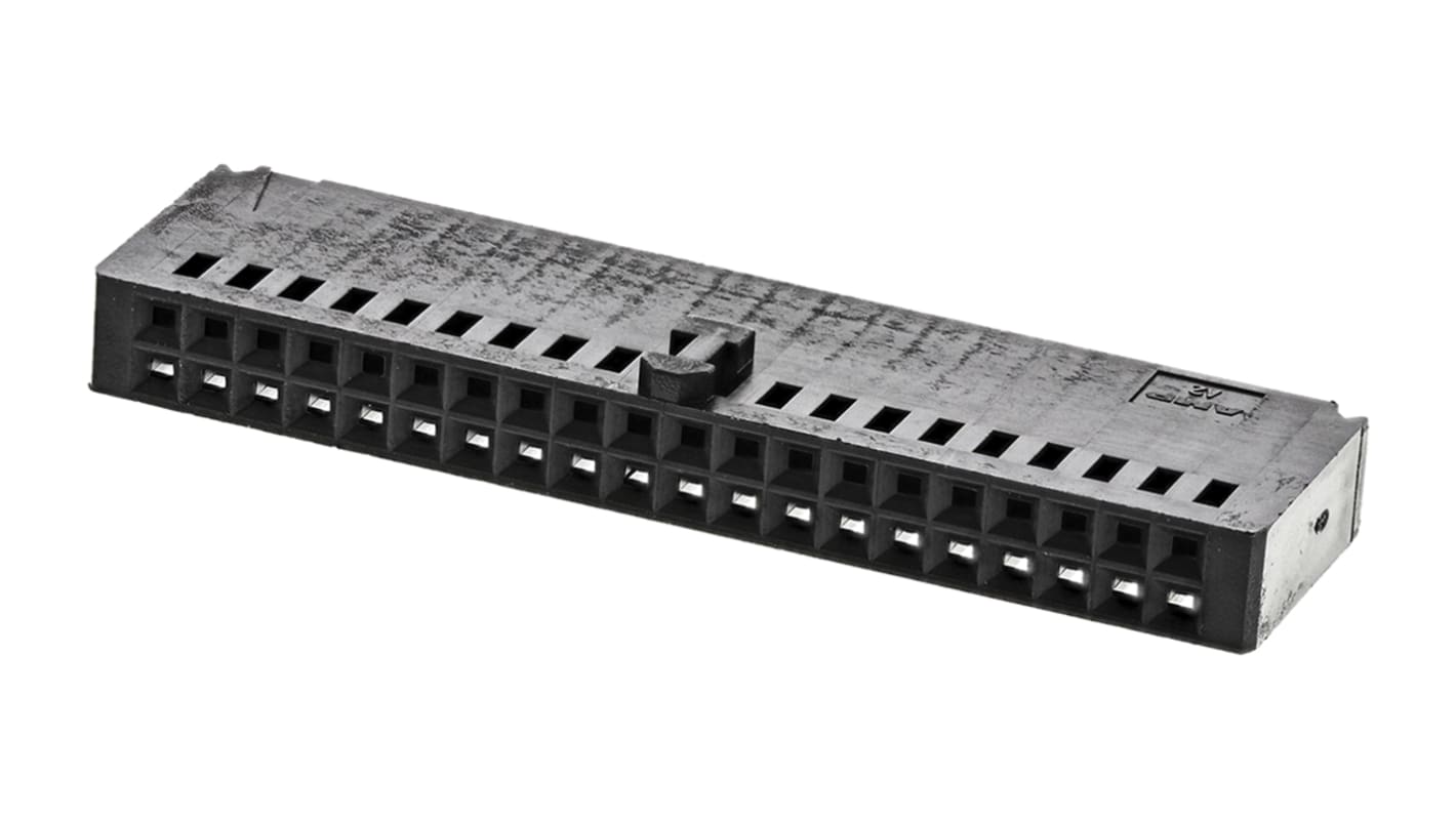 TE Connectivity AMPMODU MOD IV Steckverbindergehäuse Buchse 2.54mm, 40-polig / 2-reihig Gerade, Kabelmontage für