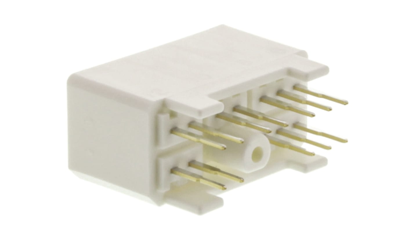 TE Connectivity MULTILOCK 070 Series Straight Through Hole Mount PCB Socket, 12-Contact, 2-Row, 3.5mm Pitch, Solder
