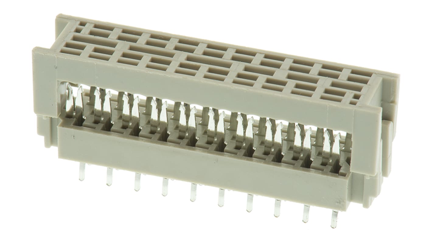 TE Connectivity AMP-LATCH IDC-Steckverbinder Stecker, gewinkelt, 20-polig / 2-reihig, Raster 2.54mm