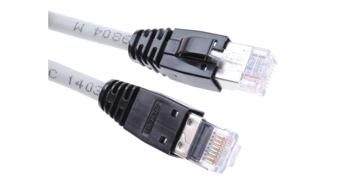 HellermannTyton Cat5e Ethernet Cable, STP, Grey LSZH Sheath, 2m