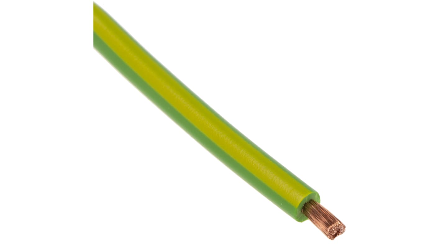 Lapp Green/Yellow 1.5 mm² Hook Up Wire, 15 AWG, 100m, PVC Insulation, 4560037S