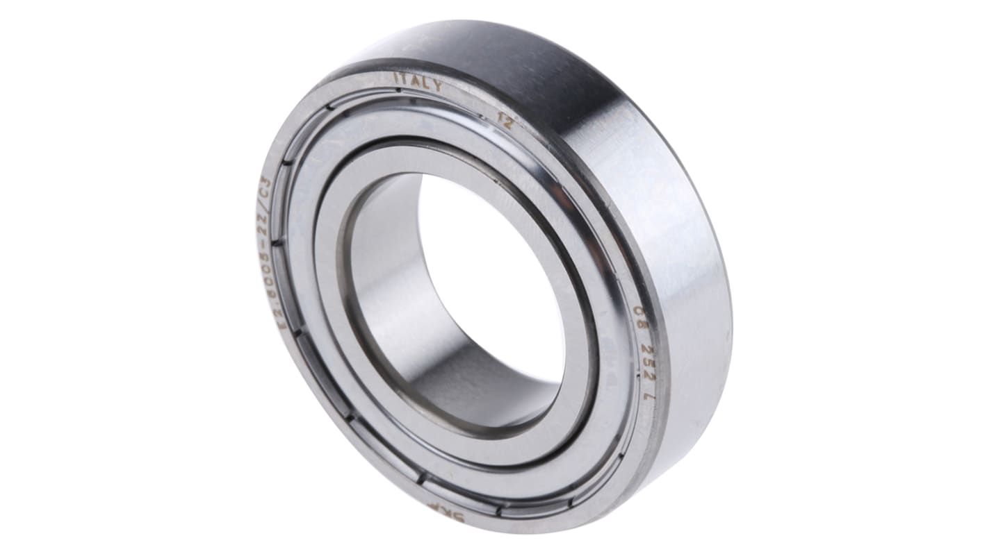 SKF E2.6005-2Z/C3 Single Row Deep Groove Ball Bearing- Both Sides Shielded 25mm I.D, 47mm O.D