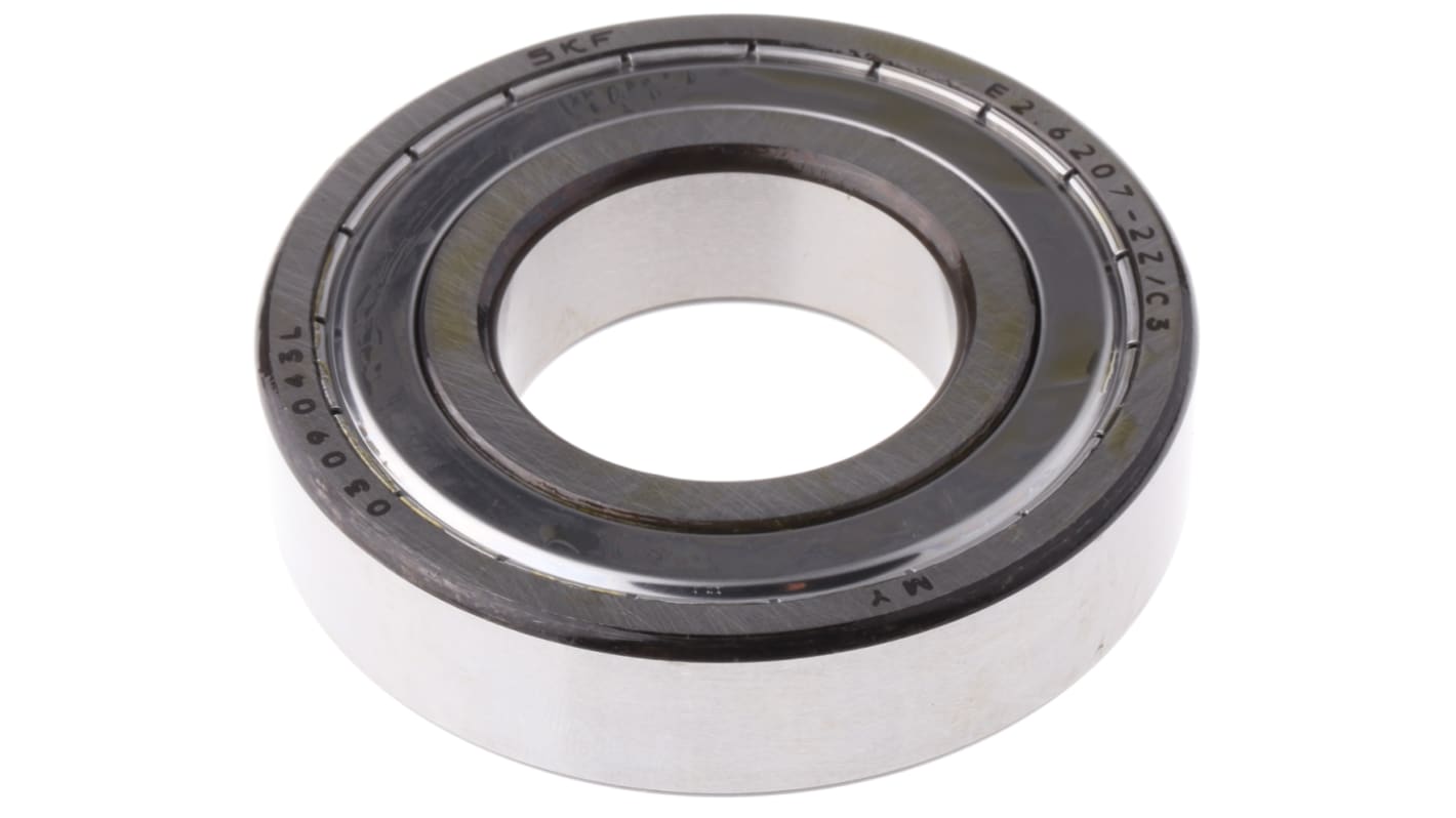 SKF E2.6207-2Z/C3 Single Row Deep Groove Ball Bearing- Both Sides Shielded 35mm I.D, 72mm O.D