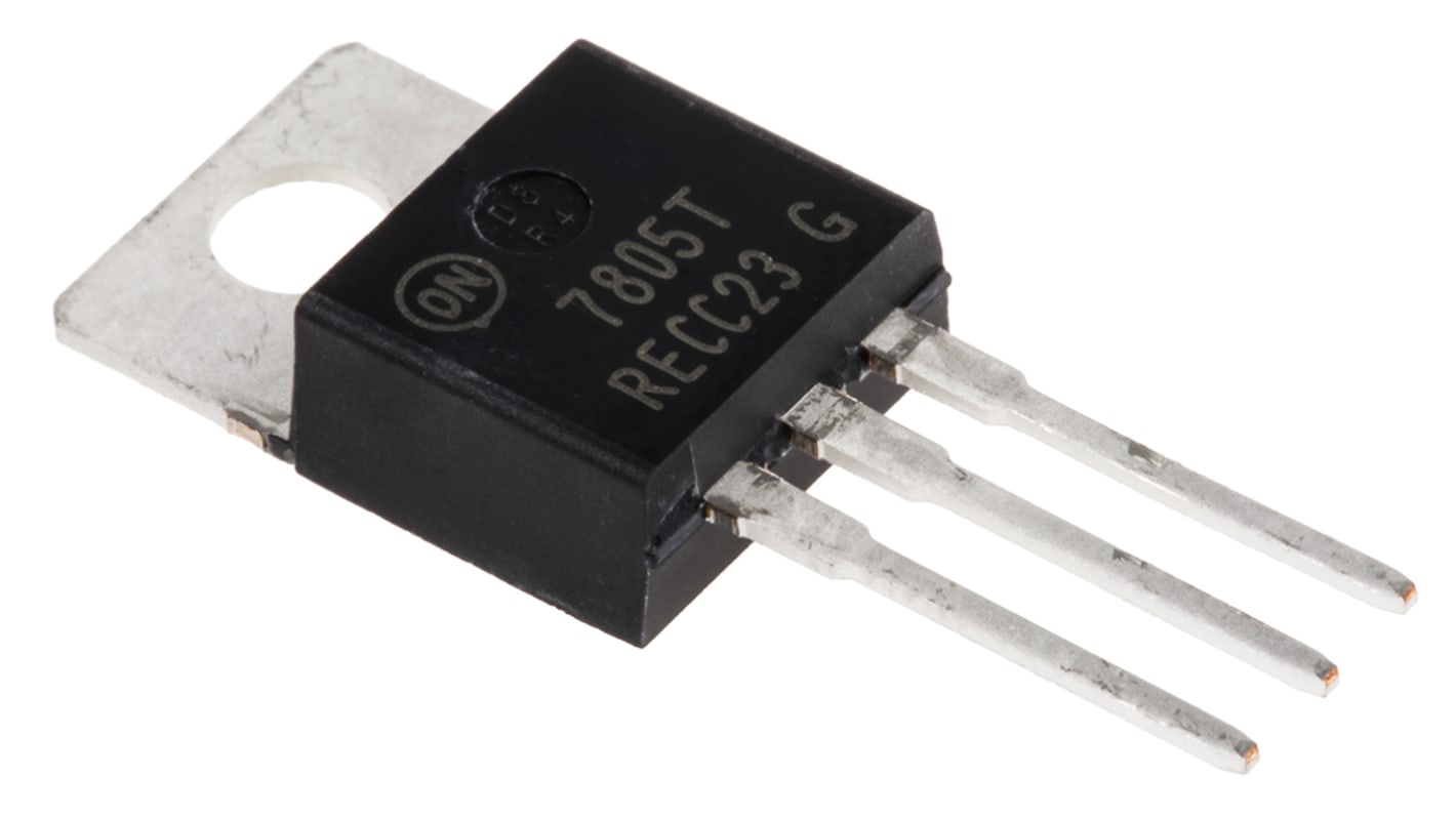onsemi 线性稳压芯片, 5 V输出, 1A最大输出, 单路输出, TO-220, 3针, 通孔安装, 0 °C→+125 °C, 4%精度