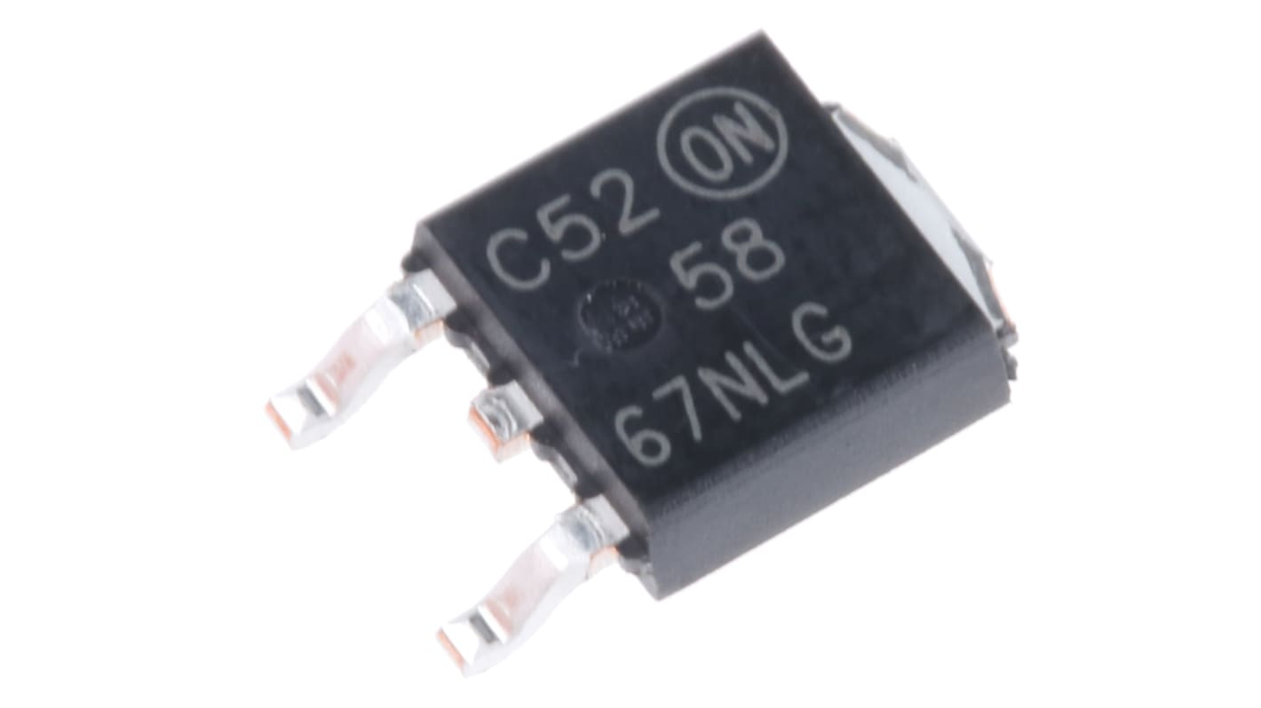 onsemi Nチャンネル MOSFET60 V 20 A 表面実装 パッケージDPAK (TO-252) 3 ピン