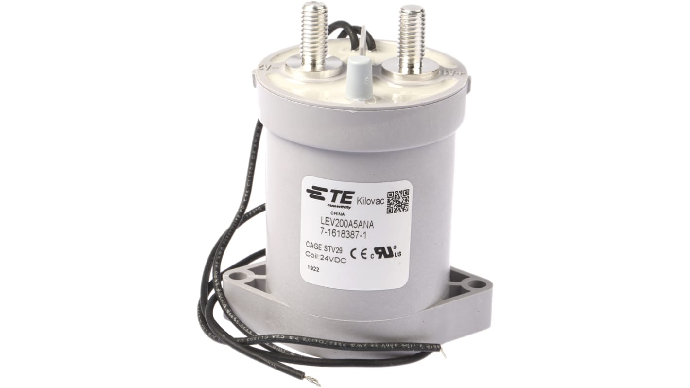 TE Connectivity KILOVAC LEV200 Contactor, 24 V dc Coil, 1-Pole, 500 A, 1NO, 900 V dc