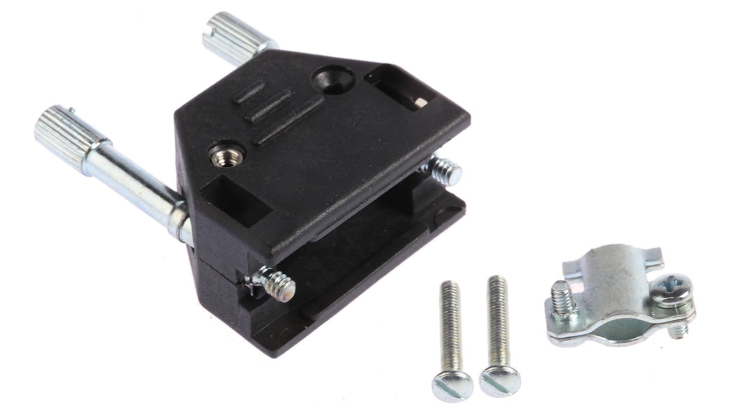 MH Connectors MHED Series ABS D Sub Backshell, 9 Way, Strain Relief