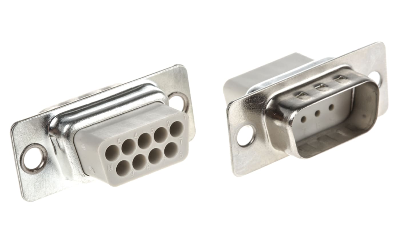 MH Connectors MHD 9 Way Cable Mount D-sub Connector Plug, 2.77mm Pitch