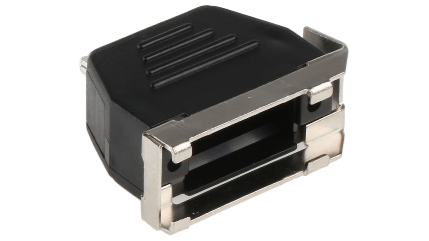 MH Connectors MHED Series Thermoplastic Angled, Straight D Sub Backshell, 9 Way, Strain Relief