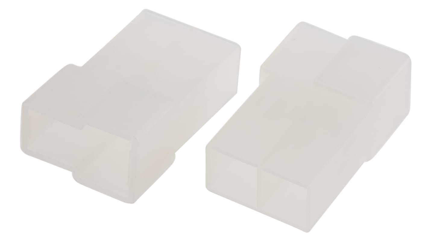 TE Connectivity 安装片压接端子外壳, 2路, 尼龙制, 天然色, FASTIN-FASTON .250系列