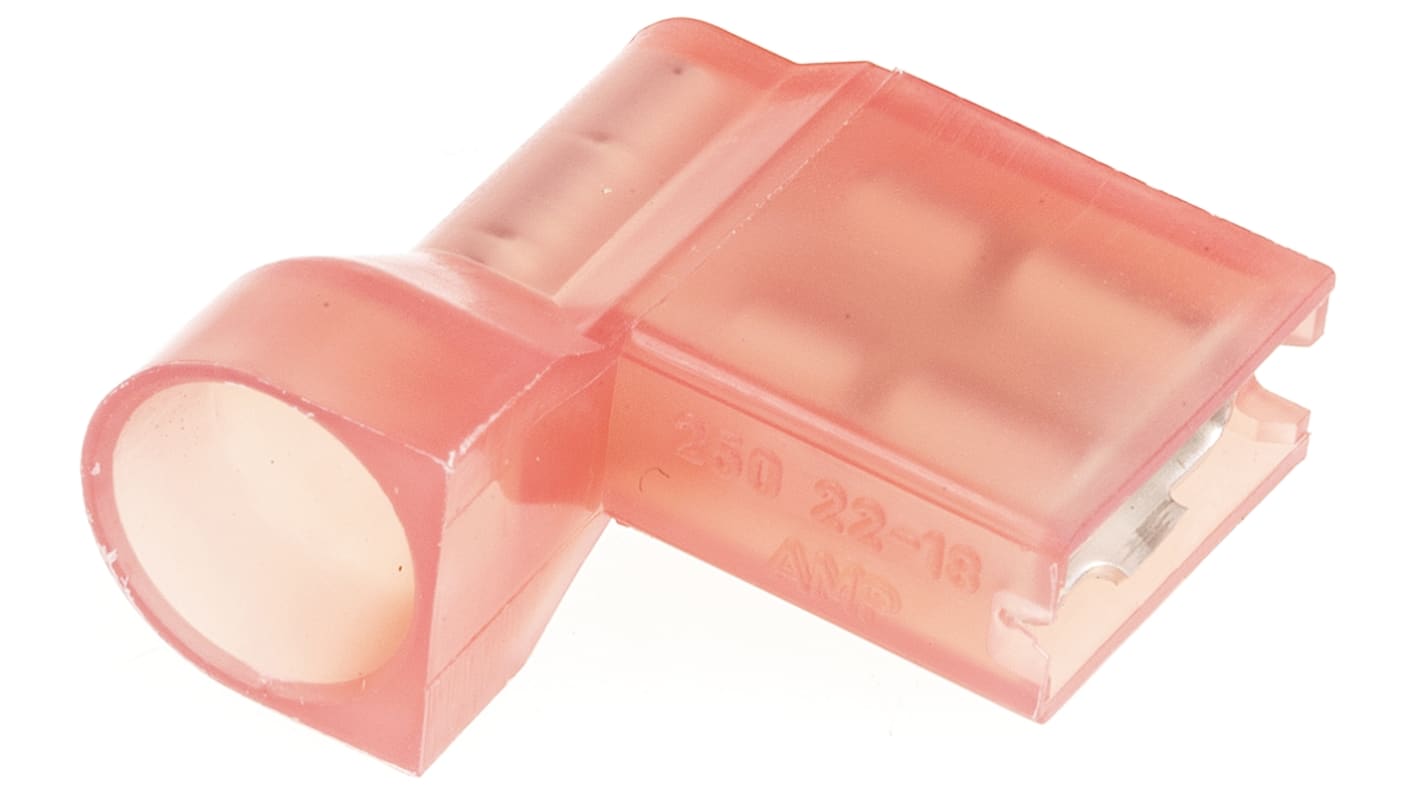 Capocorda Faston a crimpare TE Connectivity, 6.35 x 0.81mm, 0.3mm² - 0.9mm², Rosso, placcatura Stagno Protetto