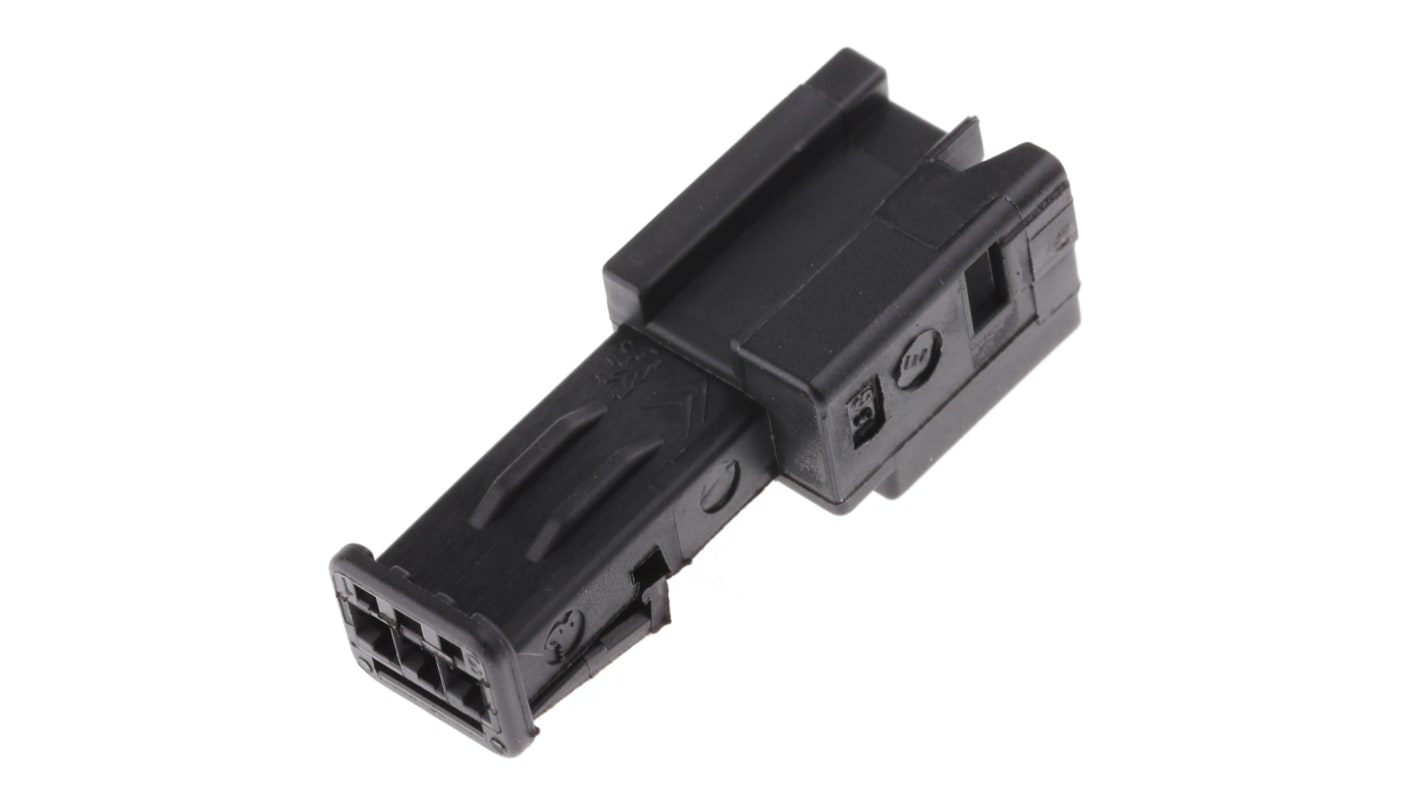 TE Connectivity Micro Quadlok System  Automotive, Kfz-Steckverbinder, , Stecker, 3-polig, Schwarz / 1-reihig