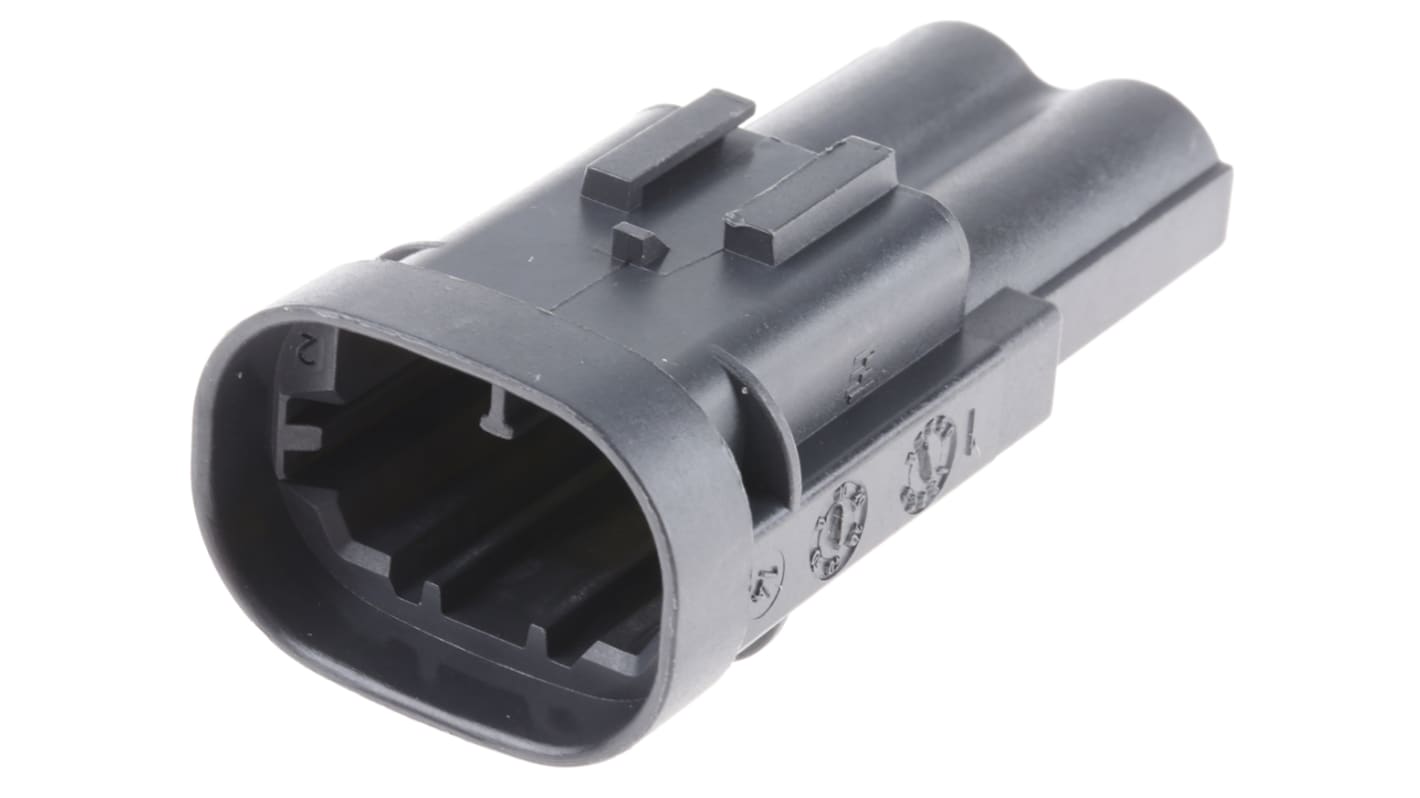 Connettore automotive TE Connectivity, Maschio, 2 vie, file