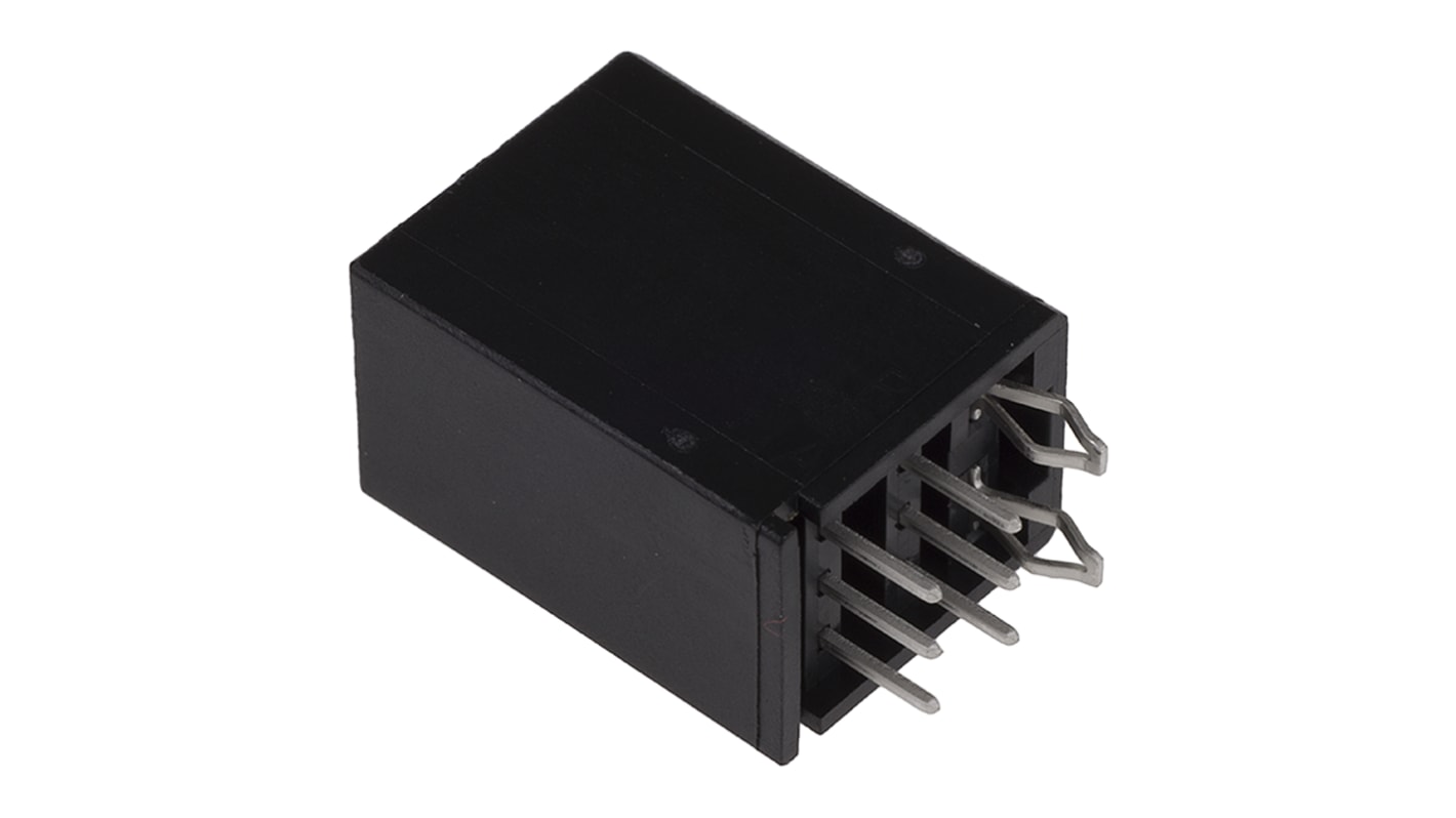 TE Connectivity Dynamic 2000 Series Straight Through Hole PCB Header, 6 Contact(s), 2.5mm Pitch, 2 Row(s), Shrouded