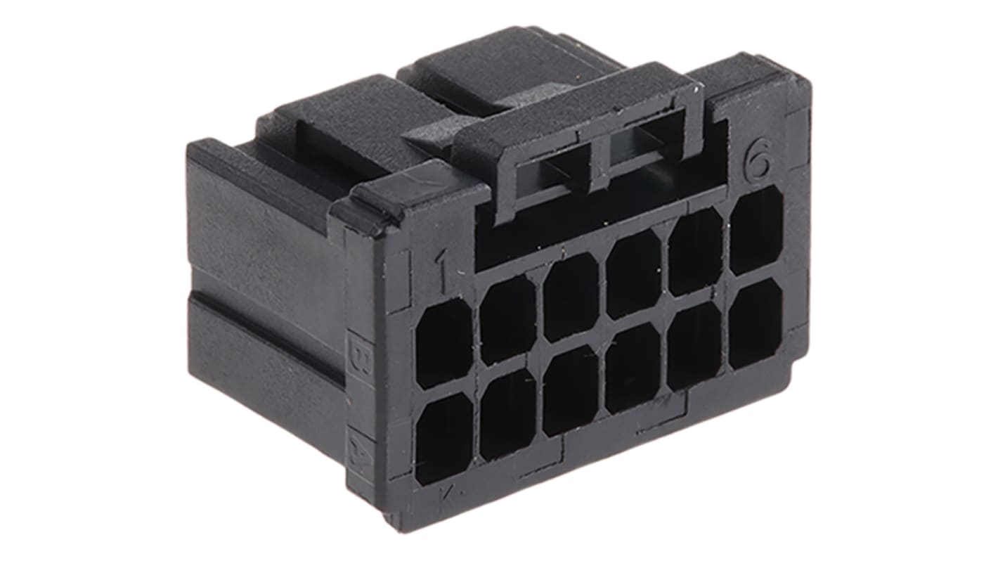 TE Connectivity, Dynamic 1000 Female Connector Housing, 2.5mm Pitch, 12 Way, 2 Row