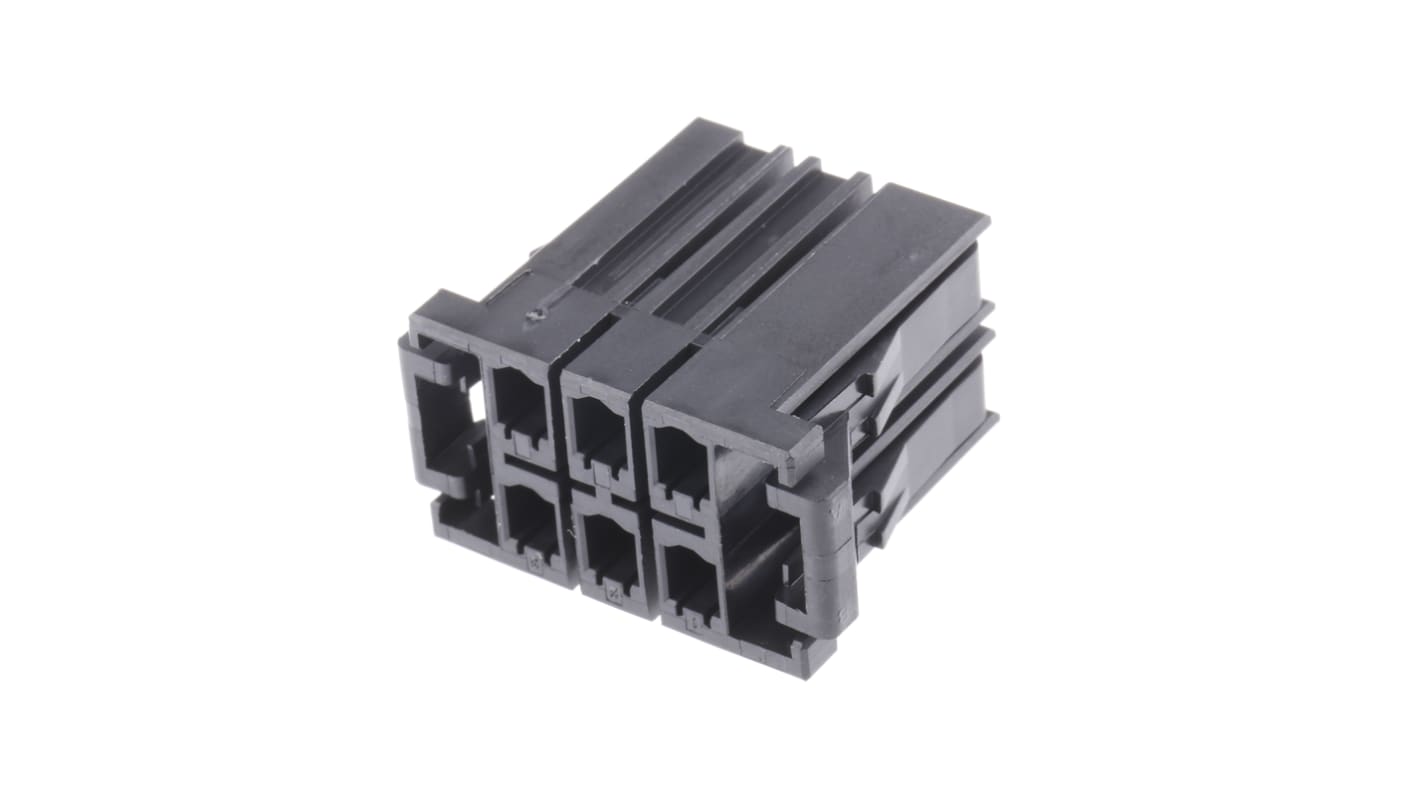 Carcasa de conector TE Connectivity 1-178129-6, Serie Dynamic 3000, paso: 5.08mm, 6 contactos, 2 filas, Recto, Hembra,