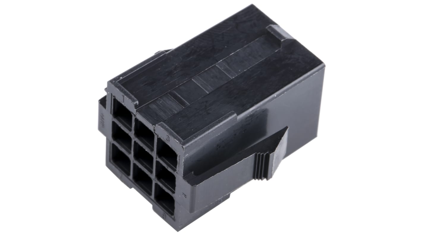 TE Connectivity, Mini-Universal MATE-N-LOK Female Connector Housing, 4.2mm Pitch, 9 Way, 3 Row